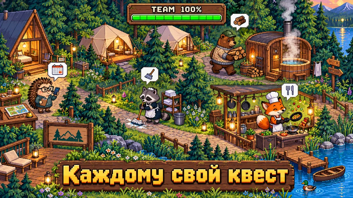Обложка статьи: Кто за что отвечает на базе отдыха: матрица обязанностей команды